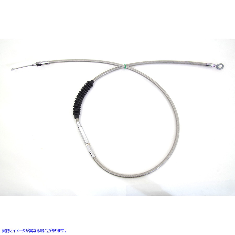 36-8055 60.63インチ編組ステンレススチールクラッチケーブル 60.63 inch Braided Stainless Steel Clutch Cable 取寄せ Vツイン