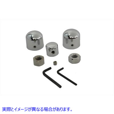 37-0035 フロントアクスルキャップカバーセット 取寄せ Vツイン Front Axle Cap Cover Set (検索用／43895-56