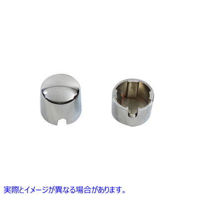 37-0041 クローム リア アクスル ナット カバー セット Chrome Rear Axle Nut Cover Set 取寄せ Vツイン (検索用／44256-01