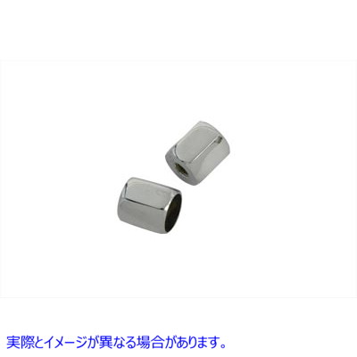 37-0561 OE ウインカー バーエンド ナット クローム OE Turn Signal Bar End Nuts Chrome 取寄せ Vツイン (検索用／68424-89 OE