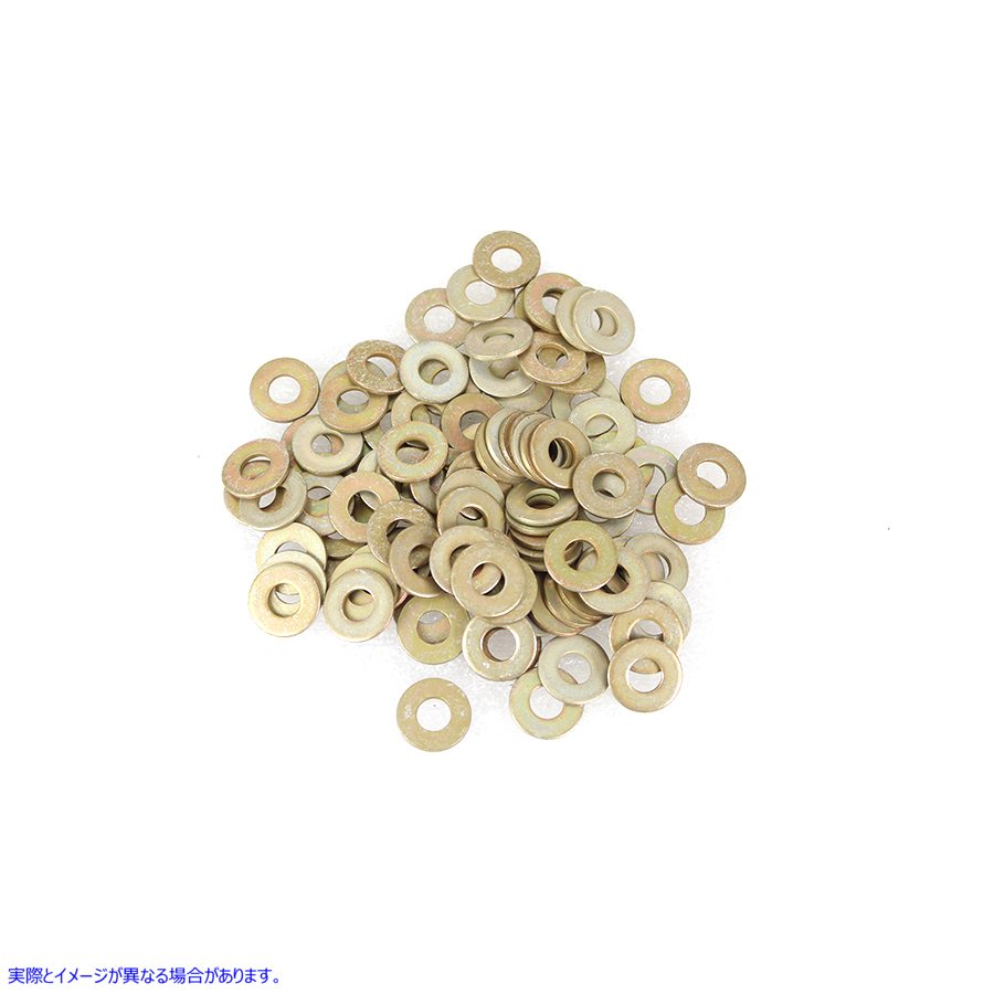 37-1762 カドミウムメッキ1/4インチ平ワッシャー Cadmium Plated 1/4 inch Flat Washers 取寄せ Vツイン (検索用／