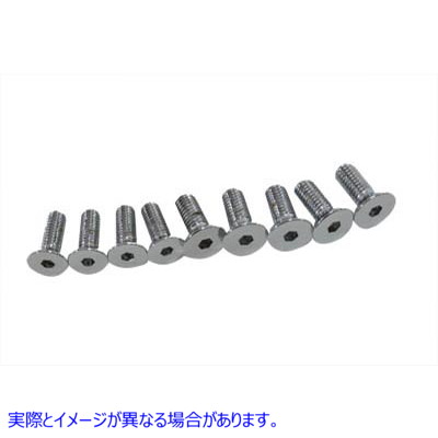 37-6500 交換用取付ボルト クローム Replacement Mounting Bolts Chrome 取寄せ Vツイン (検索用／