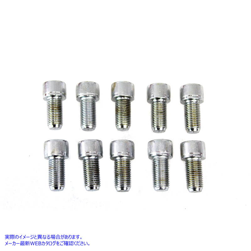 37-8340 アレンソケットキャップボルトローレットクローム3/8インチ-24 X 3/4インチ Allen Socket Cap Bolt Knurled Chrome 3/8