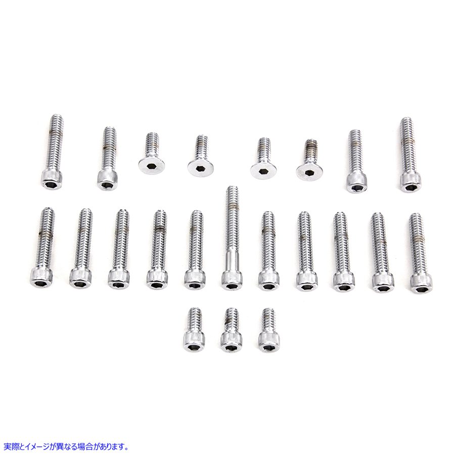 37-8505 カム＆プライマリーカバードレスアップクロームスクリューキット 取寄せ Vツイン Cam and Primary Cover Dress Up Chrom