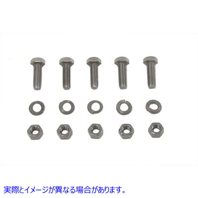 37-8683 ステンレスマフラークランプボルトセット 取寄せ Vツイン Stainless Steel Muffler Clamp Bolt Set (検索用／