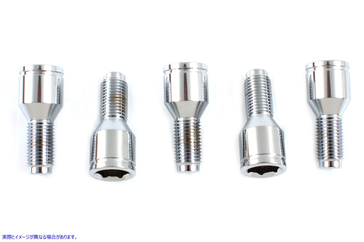 37-8919 ブレーキドラムラグボルトセット クローム 取寄せ Vツイン Brake Drum Lug Bolt Set Chrome (検索用／43531-35