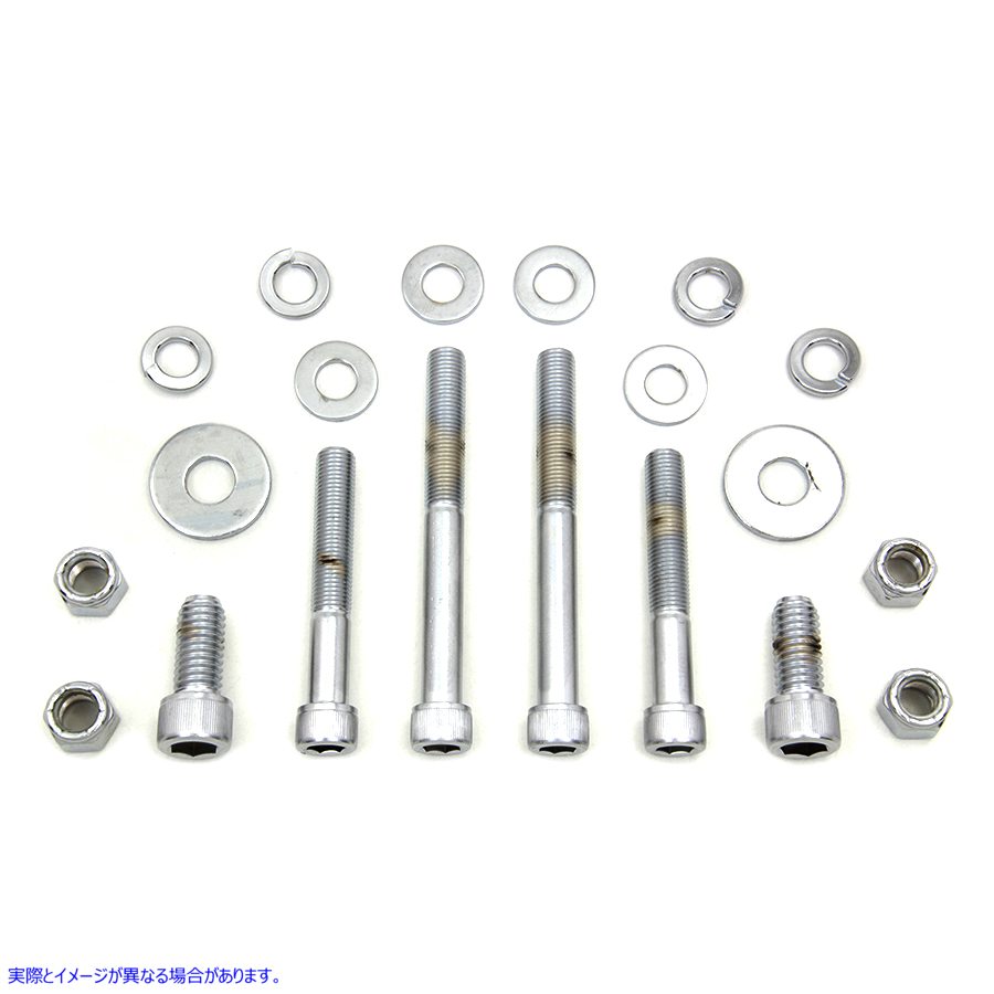 37-9181 クローム エンジン マウント アレン スクリュー セット 取寄せ Vツイン Chrome Engine Mount Allen Screw Set (検索用／