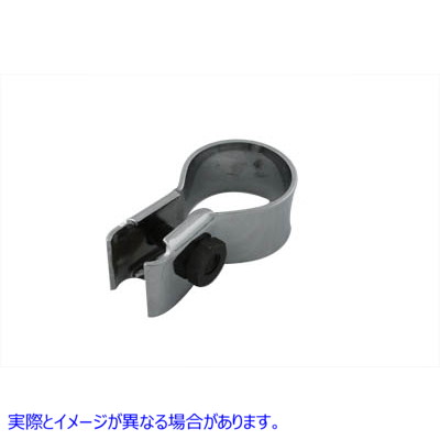 37-9312 フロント ブレーキ ケーブル クランプ クローム 取寄せ Vツイン Front Brake Cable Clamp Chrome (検索用／9980