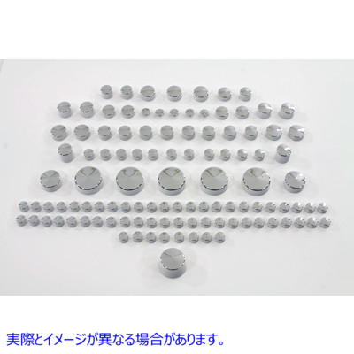 37-9545 クロームボルトキャップ109ピースカバーキット 取寄せ Vツイン Chrome Bolt Cap 109 Piece Cover Kit (検索用／94946-07