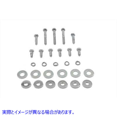 38-0222 ガソリンタンクボルトキット クローム Gas Tank Bolt Kit Chrome 取寄せ Vツイン (検索用／