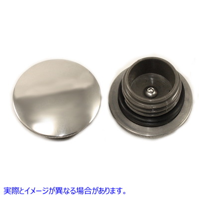 38-0334 ポリッシュ仕上げロープロファイルガスキャップセット Polished Low Profile Gas Cap Set 取寄せ Vツイン (検索用／