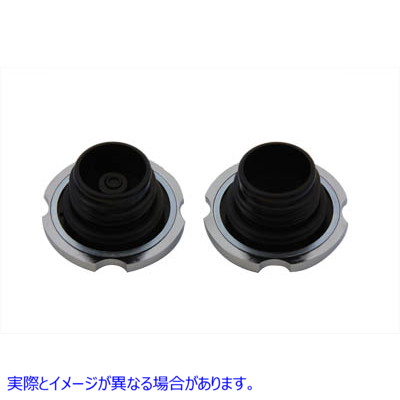 38-0392 ビレット ガス キャップ セット ベント付きおよびベントなし Billet Gas Cap Set Vented and Non-Vented 取寄せ Vツイン