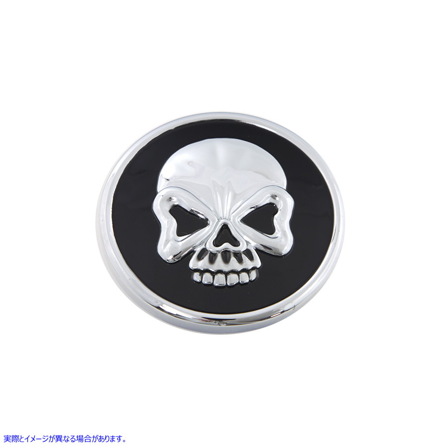 38-0437 スカルスタイルガスキャップベント付き Skull Style Gas Cap Vented 取寄せ Vツイン (検索用／