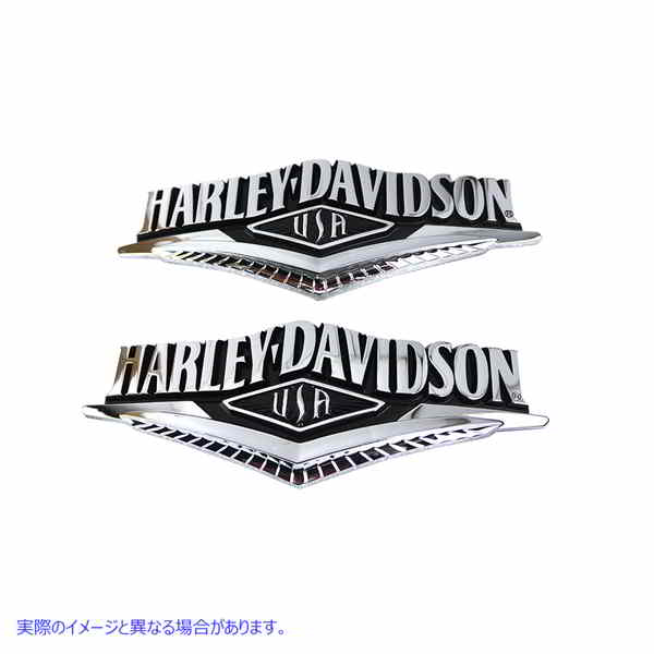 38-0517 ファクトリースタイルタンクエンブレムセット 取寄せ Vツイン Factory Style Tank Emblem Set (検索用／14100080 141000