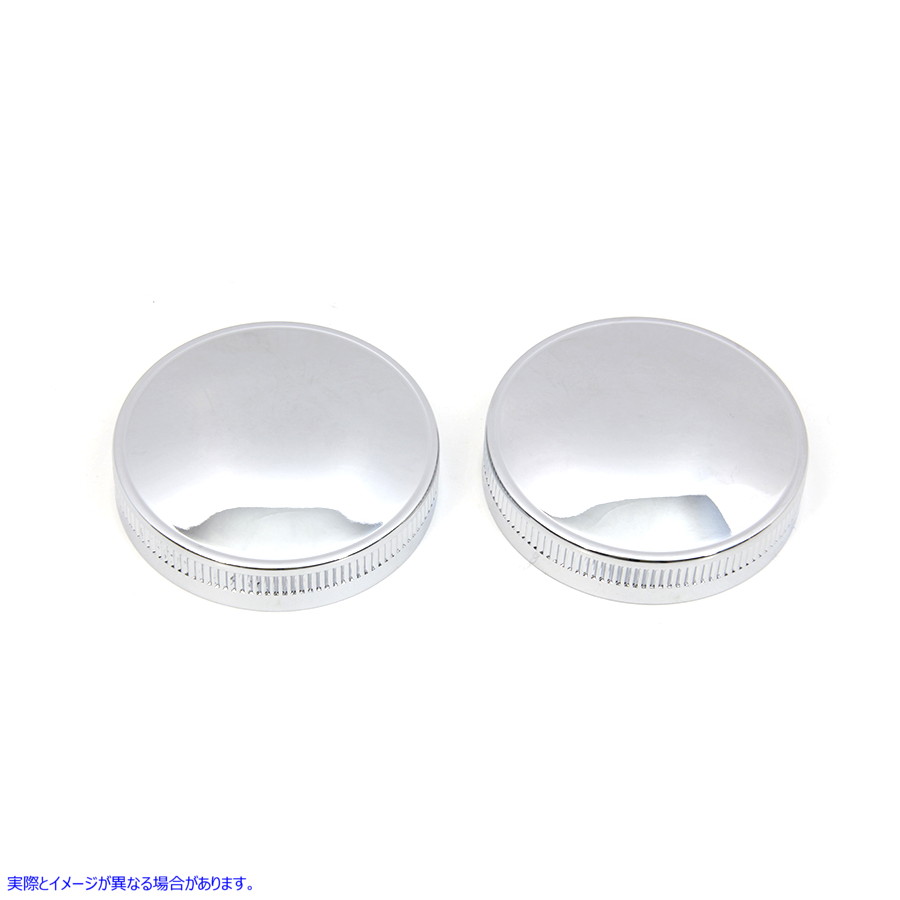 38-0535 レプリカ イートン スタイル ベント ガス キャップ セット 取寄せ Vツイン Replica Eaton Style Vented Gas Cap Set (検