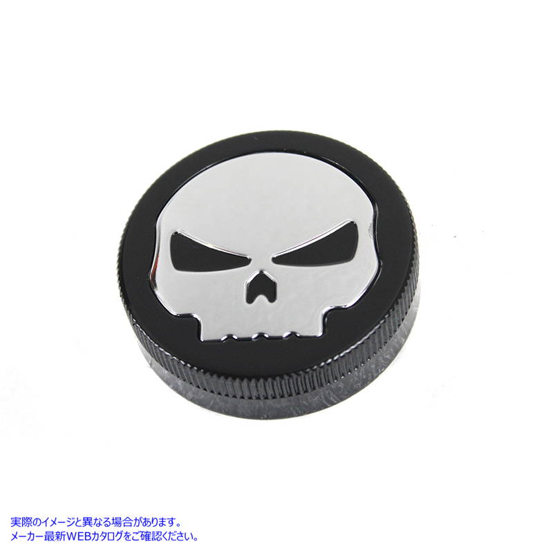 38-0618 ブラック スカル スタイル ベント ガス キャップ 取寄せ Vツイン Black Skull Style Vented Gas Cap (検索用／