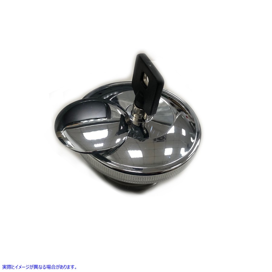 38-0656 ベント付きロックガスキャップ クローム Vented Locking Gas Cap Chrome 取寄せ Vツイン (検索用／