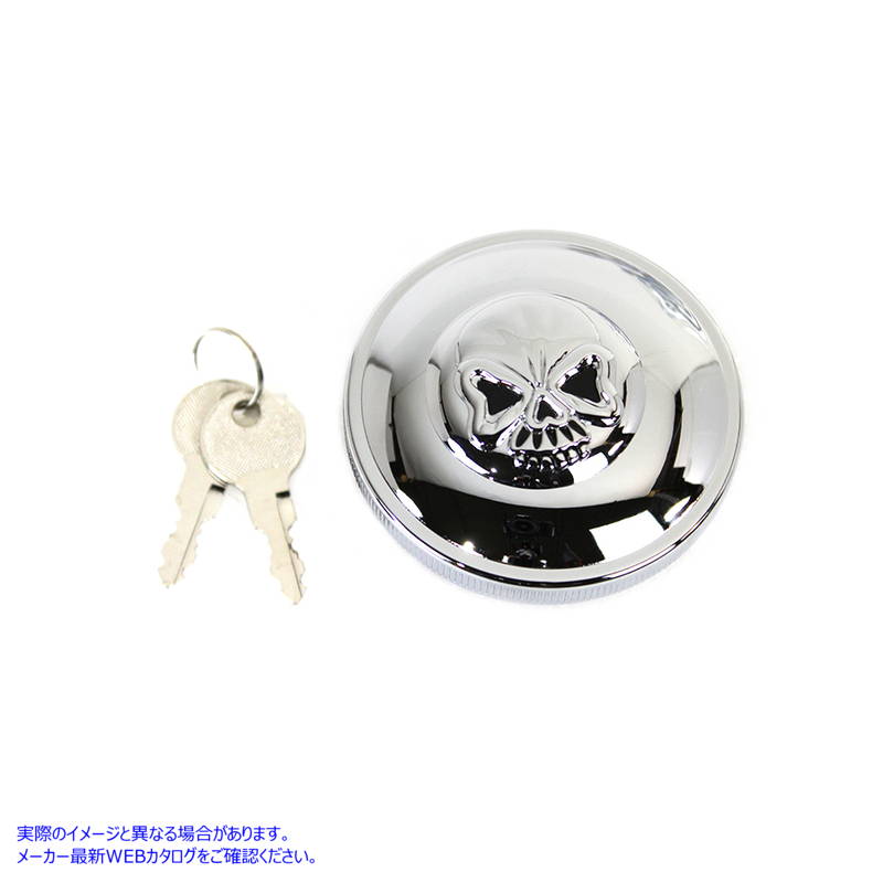 38-0665 キー付きガスキャップ ベント付きクローム Keyed Gas Cap Vented Chrome 取寄せ Vツイン (検索用／