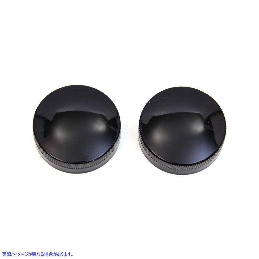 38-0762 ガスおよびオイルキャップセット ブラック Gas and Oil Cap Set Black 取寄せ Vツイン (検索用／