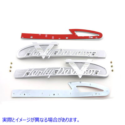 38-0806 クロムレタリング付きガソリンタンクエンブレム 取寄せ Vツイン Gas Tank Emblems with Chrome Lettering (検索用／6181