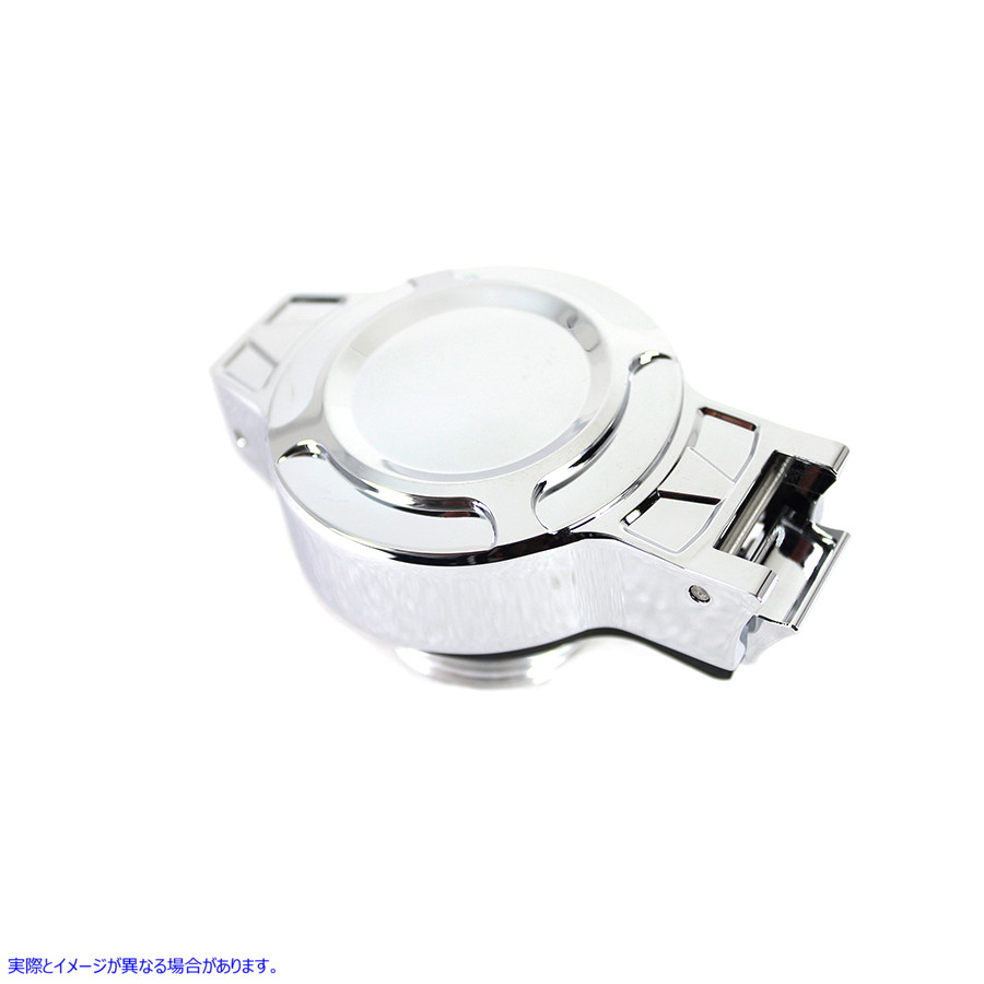 38-0883 フリップアップ ガス キャップ ベントなし クロム Flip Up Gas Cap Non-Vented Chrome 取寄せ Vツイン (検索用／