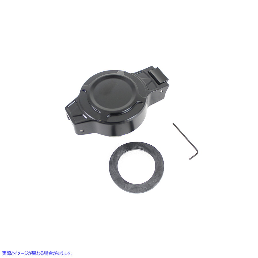 38-0884 フリップアップ ガス キャップ ベントなし ブラック Flip Up Gas Cap Non-Vented Black 取寄せ Vツイン (検索用／