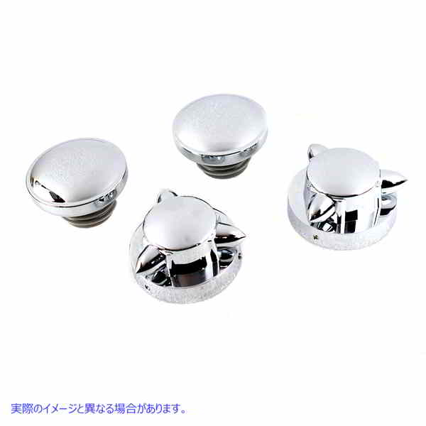 38-1285 クロメットガスキャップセット Krommet Gas Cap Set 取寄せ Vツイン (検索用／ V-Twin