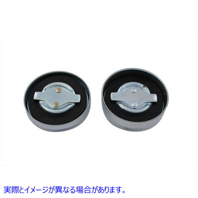 38-7018 ガスキャップとオイルキャップセット クローム Gas Cap and Oil Cap Set Chrome 取寄せ Vツイン (検索用／61104-37 3170