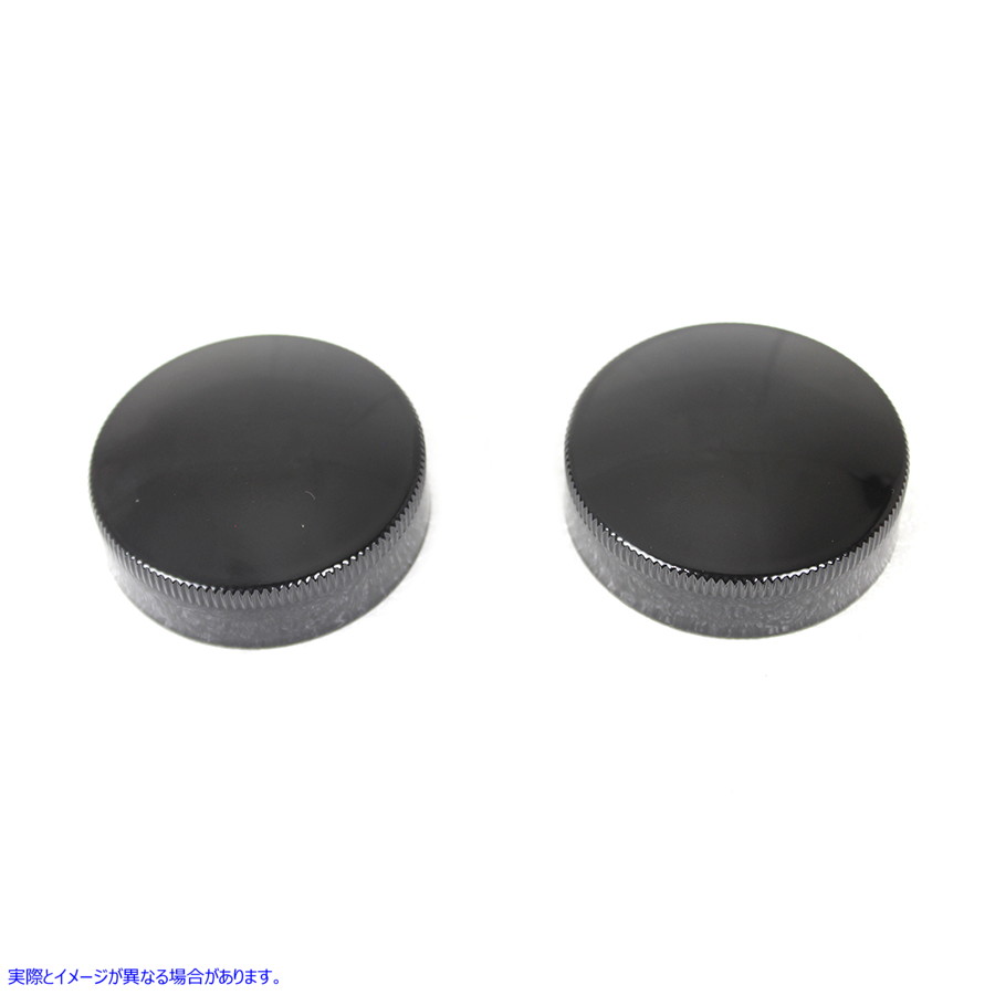 38-7076 レプリカ イートン スタイル ガス キャップ セット ベント ブラック 取寄せ Vツイン Replica Eaton Style Gas Cap Set V