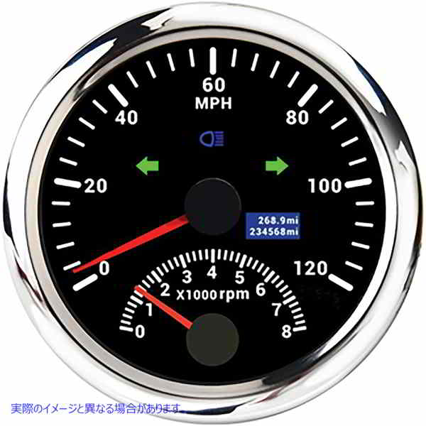 39-0014 85mm GPS スピードメーターとタコメーター ゲージ GPS Instruments Speedometer and Tachometer Gauge 取寄せ Vツイン (