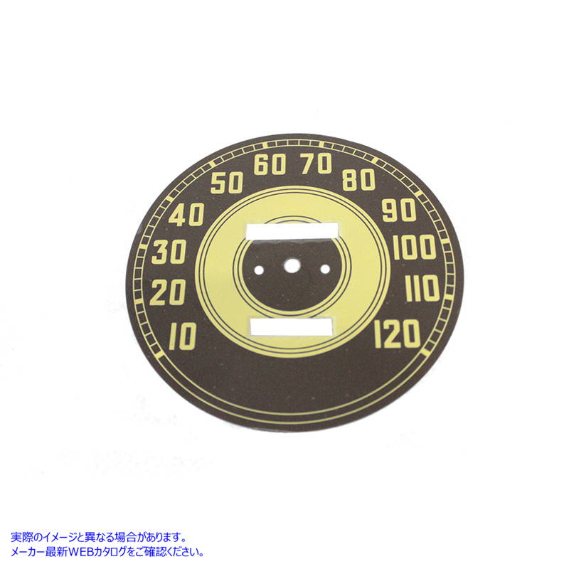 39-0053 オリーブ錫スピードメーターフェイス 取寄せ Vツイン Olive Tin Speedometer Face (検索用／