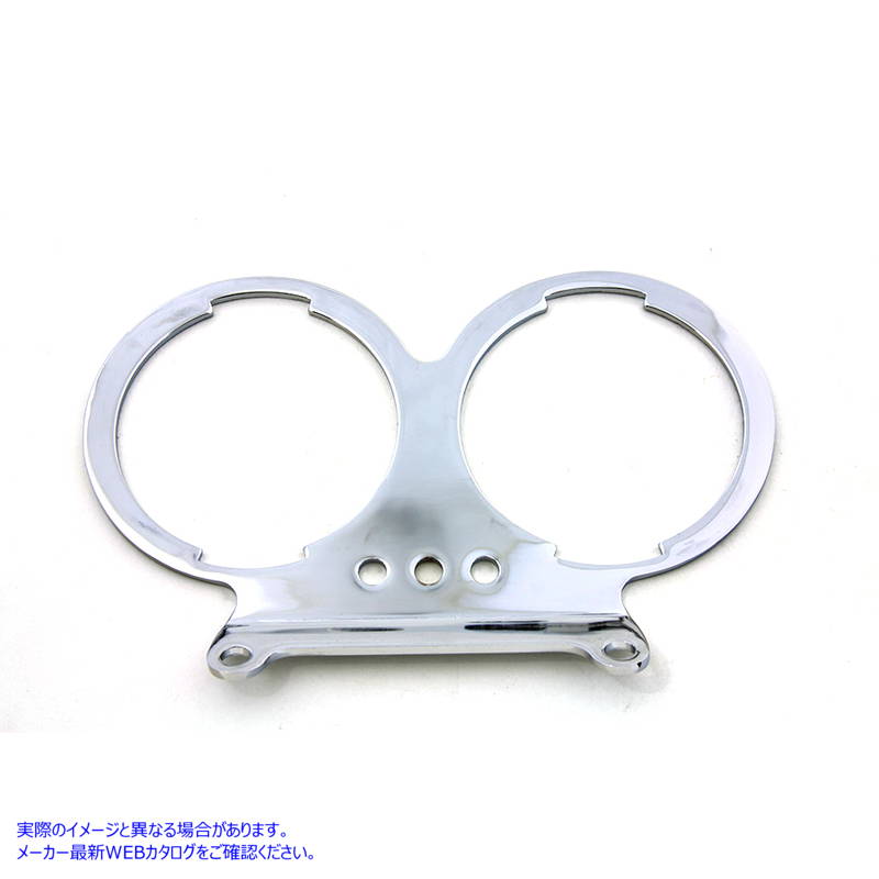 39-0141 デュアルゲージマウントブラケットクローム Dual Gauge Mount Bracket 取寄せ Vツイン (検索用／67110-83