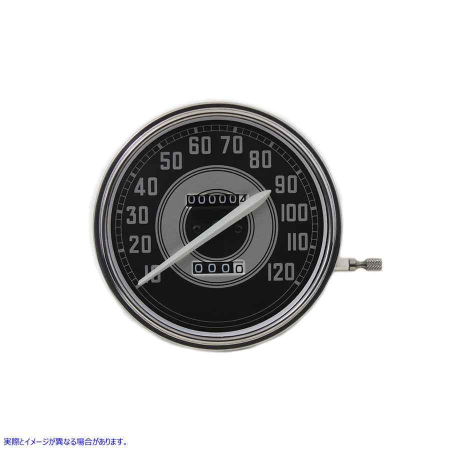 39-0427 レプリカ 2:1 スピードメーター (白針付き) 取寄せ Vツイン Replica 2:1 Speedometer with White Needle (検索用／