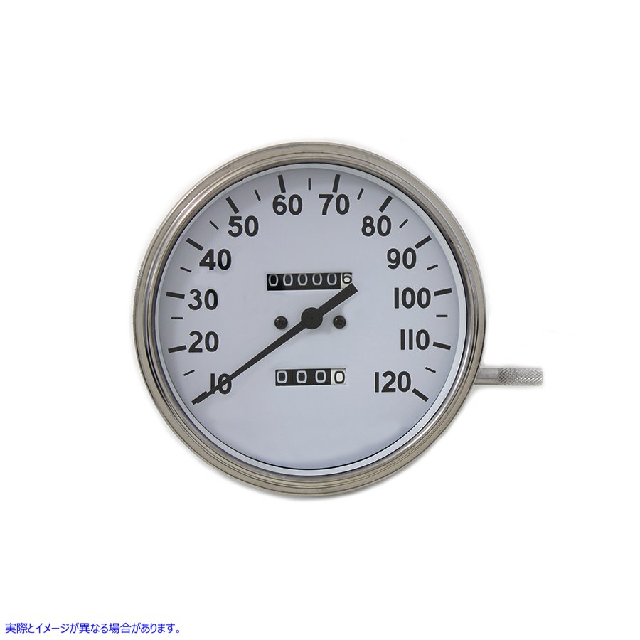 39-0428 レプリカ 2:1 スピードメーター (黒針付き) 取寄せ Vツイン Replica 2:1 Speedometer with Black Needle (検索用／