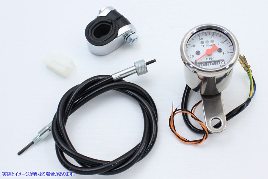 39-0440 2240:60 比率のミニ 48mm スピードメーター Mini 48mm Speedometer with 2240:60 Ratio 取寄せ Vツイン (検索用／