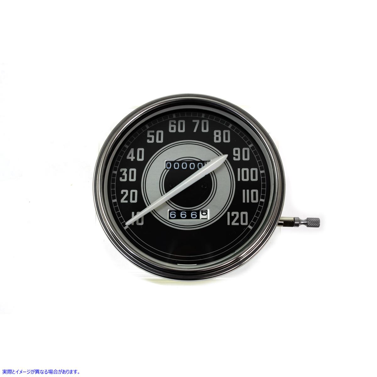 39-0481 レプリカ 2:1 スピードメーター (白針付き) 取寄せ Vツイン Replica 2:1 Speedometer with White Needle (検索用／