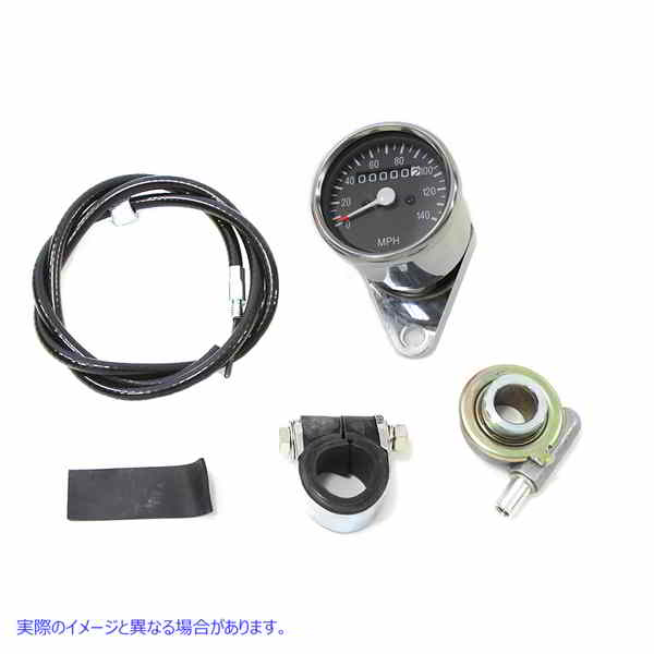 39-0555 2:1 比率のミニ 60mm スピードメーター Mini 60mm Speedometer with 2:1 Ratio 取寄せ Vツイン (検索用／