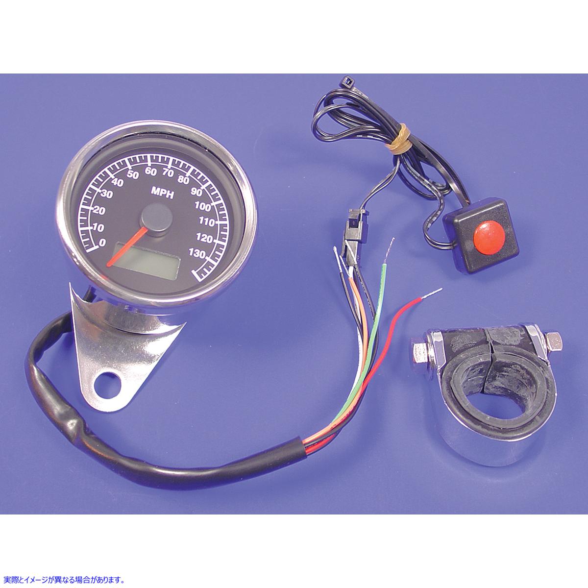 39-0593 60mm ミニ電気スピードメーター 60mm Mini Electric Speedometer 取寄せ Vツイン (検索用／