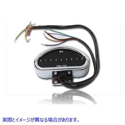 39-0599 デジタルミニスピードメーターとタコメーター Digital Mini Speedometer and Tachometer 取寄せ Vツイン (検索用／