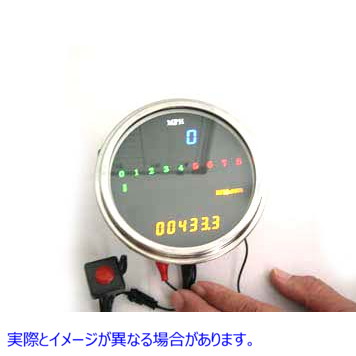 39-0609 LEDデジタルスピードメーターとタコメーターアセンブリ 取寄せ Vツイン LED Digital Speedometer and Tachometer Assemb