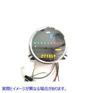 39-0610 タコメーター付きデジタル電子スピードメーター 取寄せ Vツイン Digital Electronic Speedometer with Tachometer (検索