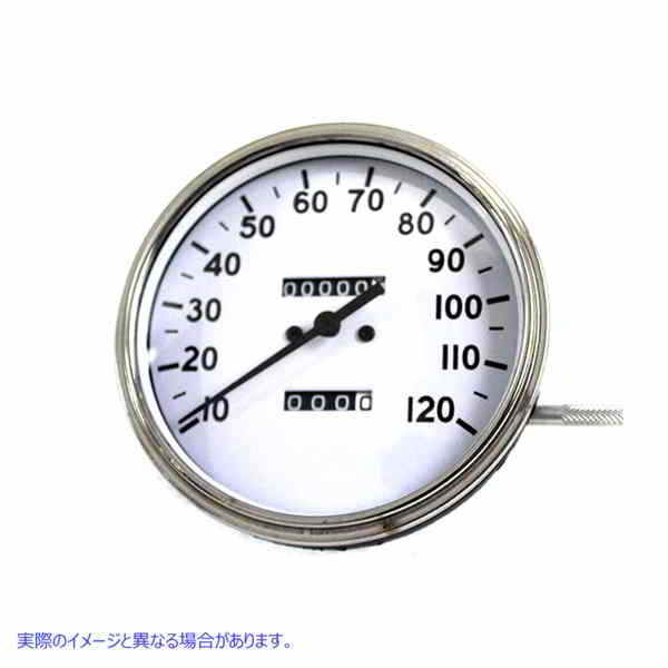 39-0823 レプリカ 2:1 スピードメーター (黒針付き) 取寄せ Vツイン Replica 2:1 Speedometer with Black Needle (検索用／