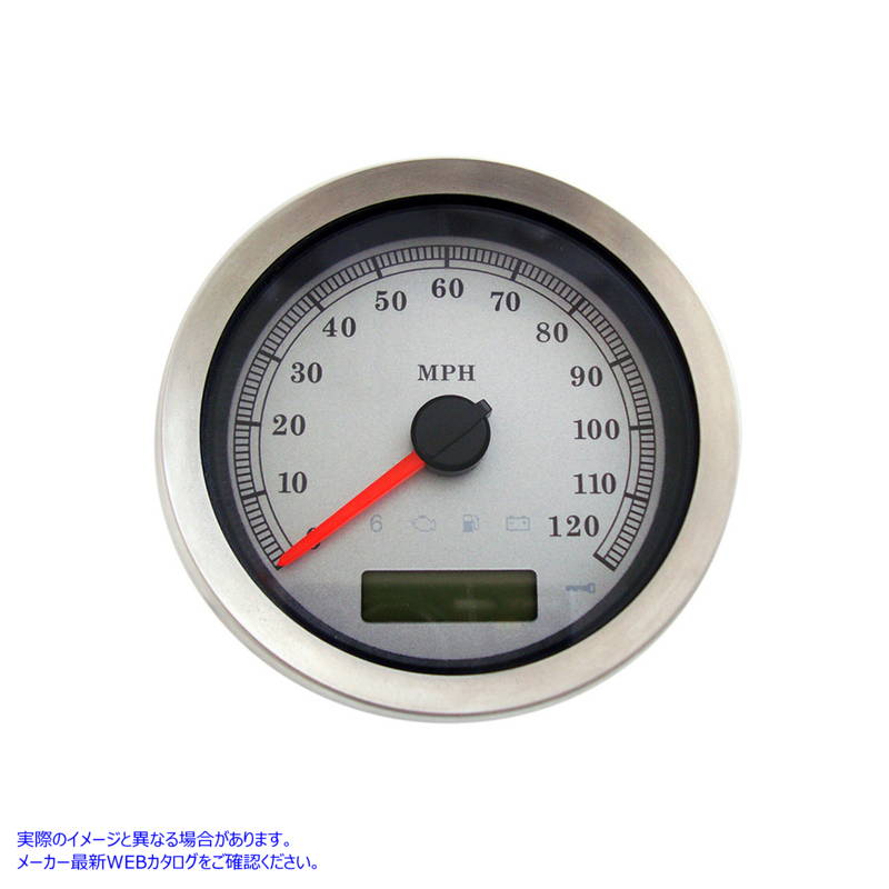 39-0877 4 インチ電子スピードメーター アセンブリ シルバー 4 inch Electronic Speedometer Assembly Silver 取寄せ Vツイン (