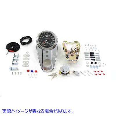 39-0918 クローム 3 ライト ダッシュ パネル キット (1:1 比率のスピードメーター付き) Chrome Three Light Dash Panel Kit with