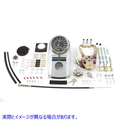 39-0919 Chrome Dash Panel Kit with 1:1 Ratio Speedometer 取寄せ Vツイン (検索用／