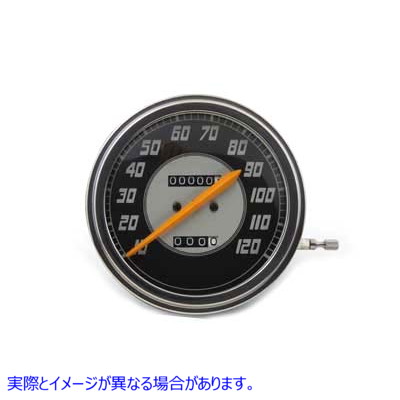 39-0976 2:1比率とオレンジ色の針を備えたスピードメーター 取寄せ Vツイン Speedometer with 2:1 Ratio and Orange Needle (検