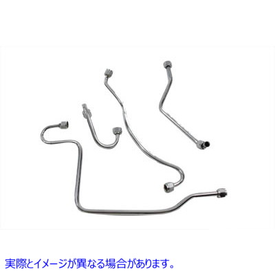 40-0103 クロームオイルラインセット 取寄せ Vツイン Chrome Oil Line Set (検索用／