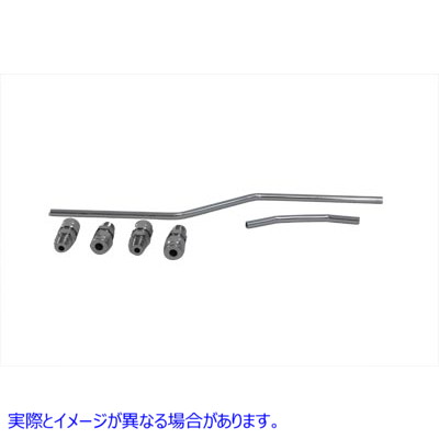 40-0130 ロッカーボックスオイルラインセット 取寄せ Vツイン Rocker Box Oil Line Set Chrome (検索用／