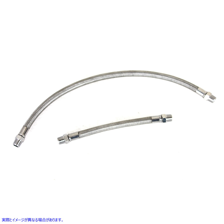 40-0289 Extended Braided Overhead Rocker Arm Oil Line 取寄せ Vツイン (検索用／ Wyatt Gatling