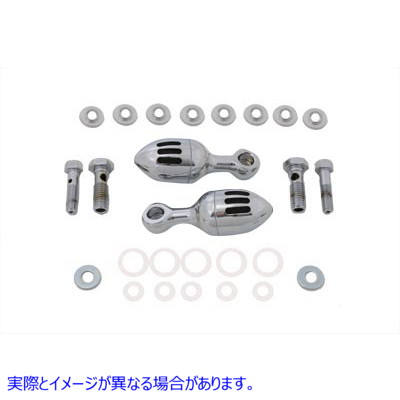 40-0346 クロム エイコーン ビレット キャニスター セット Chrome Acorn Billet Canister Set 取寄せ Vツイン (検索用／